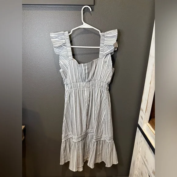 London Times Black and White Striped Maxi Dress - Picture 2 of 4